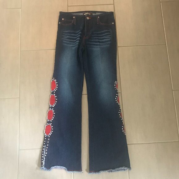 Vintage Lazer Jeans with Embellished Bootcut NWOT - Picture 2 of 8
